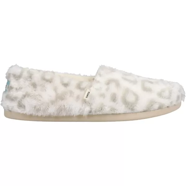 TOMS Womens Alpargata Paper Source SlipOnWhite Snow Leo Fleece