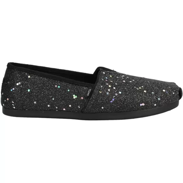 TOMS Womens Alpargata Recycled SlipOnBlack Cosmic Glitter