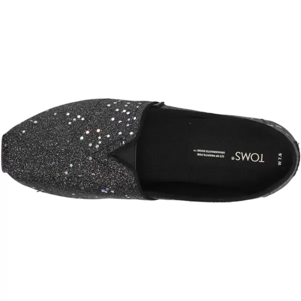TOMS Womens Alpargata Recycled SlipOnBlack Cosmic Glitter