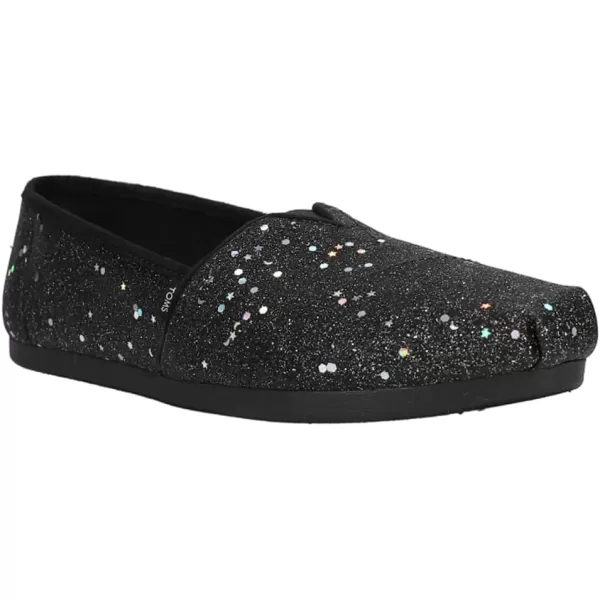 TOMS Womens Alpargata Recycled SlipOnBlack Cosmic Glitter