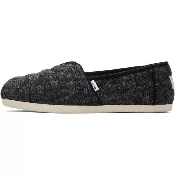 TOMS Womens Alpargata Recycled SlipOnBlack Knit