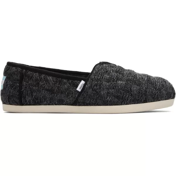 TOMS Womens Alpargata Recycled SlipOnBlack Knit