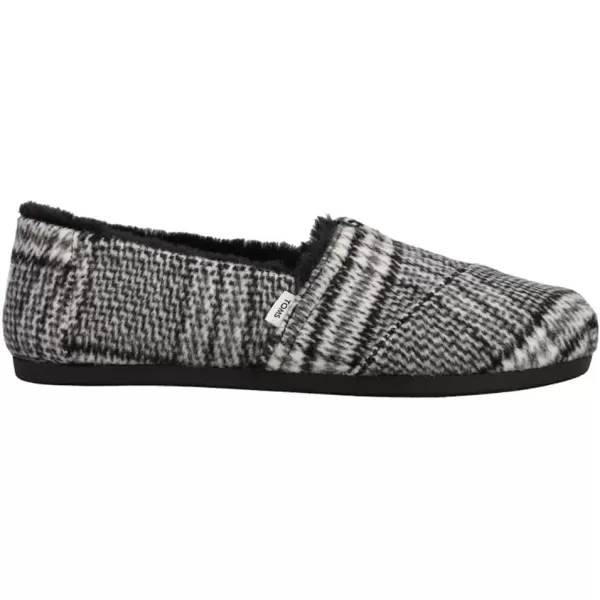 TOMS Womens Alpargata Recycled SlipOnBlack Plaid