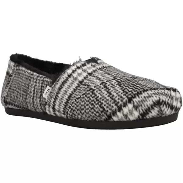 TOMS Womens Alpargata Recycled SlipOnBlack Plaid