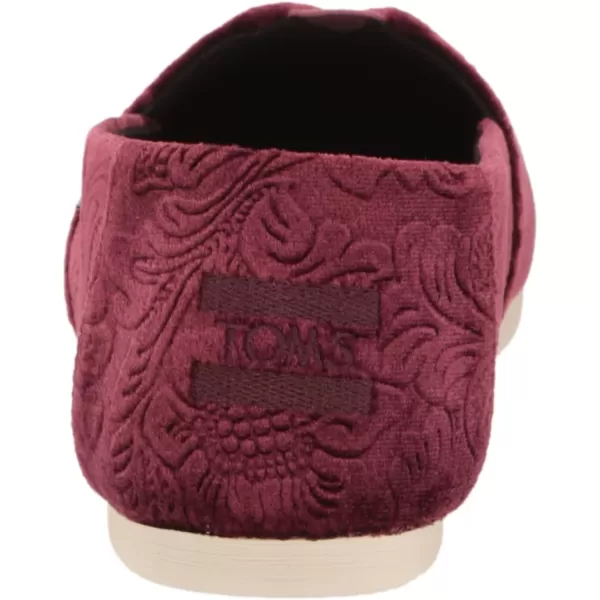 TOMS Womens Alpargata Recycled SlipOnDark Burgundy Floral