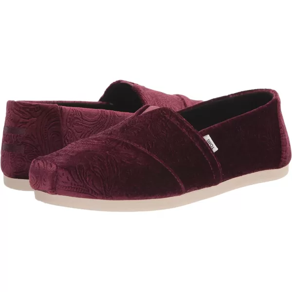 TOMS Womens Alpargata Recycled SlipOnDark Burgundy Floral