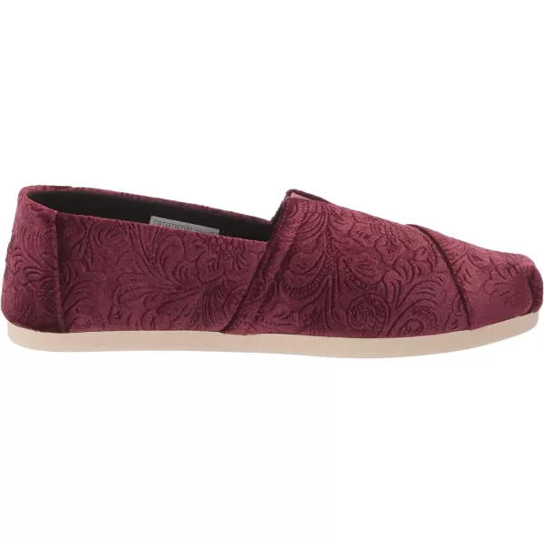 TOMS Womens Alpargata Recycled SlipOnDark Burgundy Floral