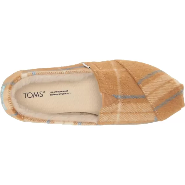 TOMS Womens Alpargata Recycled SlipOnGolden Yellow Plaid