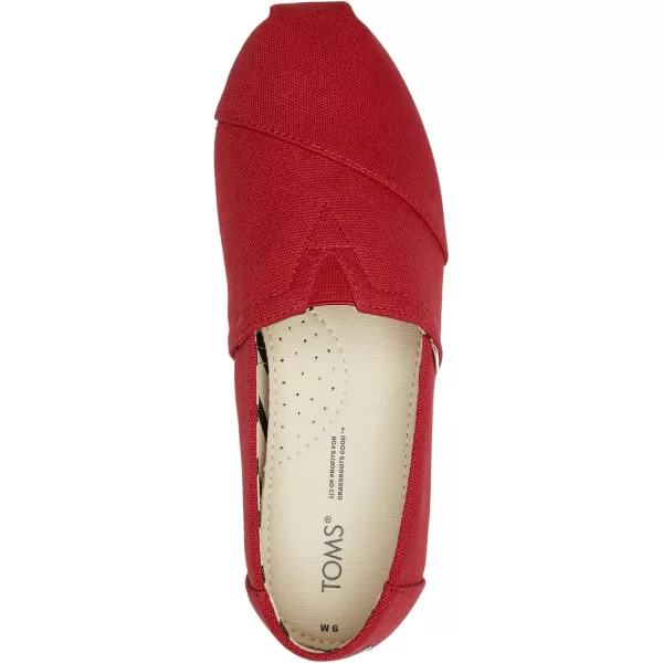 TOMS Womens Alpargata Recycled SlipOnRed