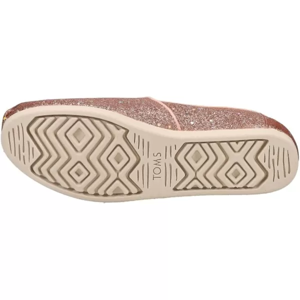 TOMS Womens Alpargata Recycled SlipOnRose Gold Cosmic Glitter