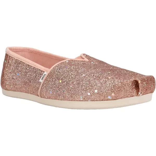TOMS Womens Alpargata Recycled SlipOnRose Gold Cosmic Glitter