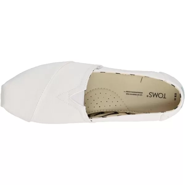 TOMS Womens Alpargata Recycled SlipOnWhite
