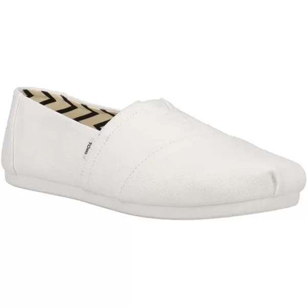 TOMS Womens Alpargata Recycled SlipOnWhite Recycled Cotton Canvas