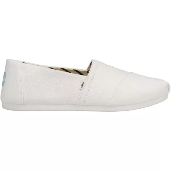 TOMS Womens Alpargata Recycled SlipOnWhite Recycled Cotton Canvas