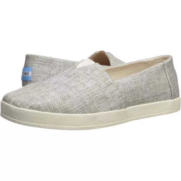 TOMS Womens Avalon Slip On SneakerNatural Shiny Yarn Dye Woven