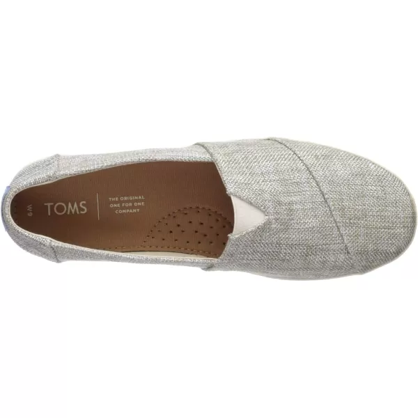 TOMS Womens Avalon Slip On SneakerNatural Shiny Yarn Dye Woven