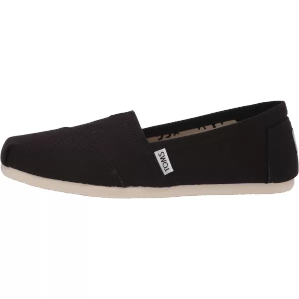 TOMS Womens Classic Core Alpargata SlipOnBlack Canvas