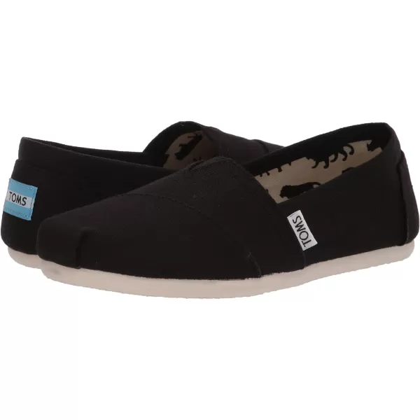 TOMS Womens Classic Core Alpargata SlipOnBlack Canvas