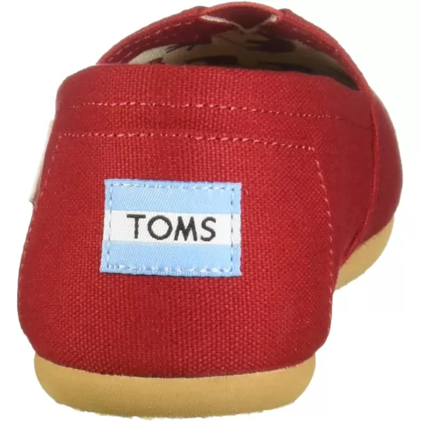 TOMS Womens Classic Core Alpargata SlipOnRed Canvas