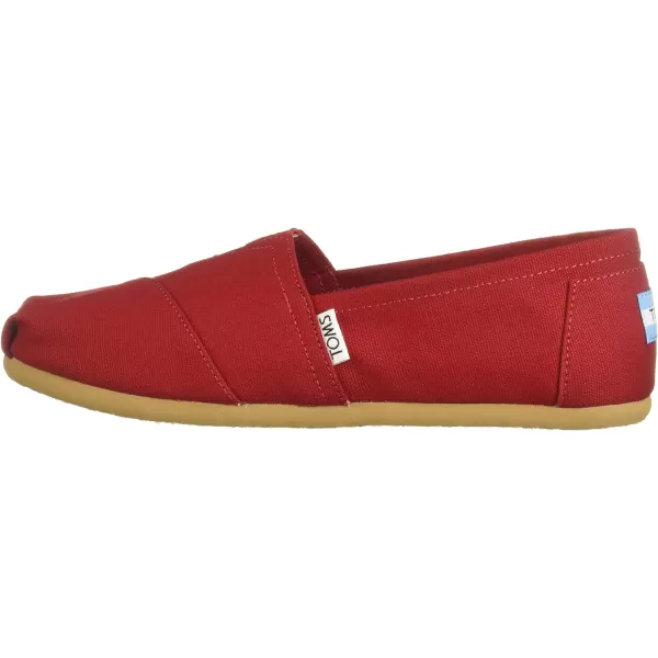 TOMS Womens Classic Core Alpargata SlipOnRed Canvas