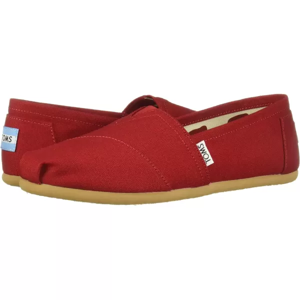 TOMS Womens Classic Core Alpargata SlipOnRed Canvas