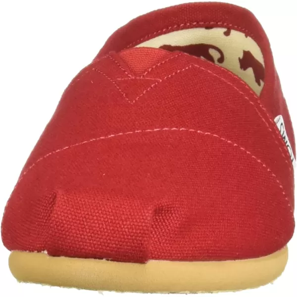 TOMS Womens Classic Core Alpargata SlipOnRed Canvas