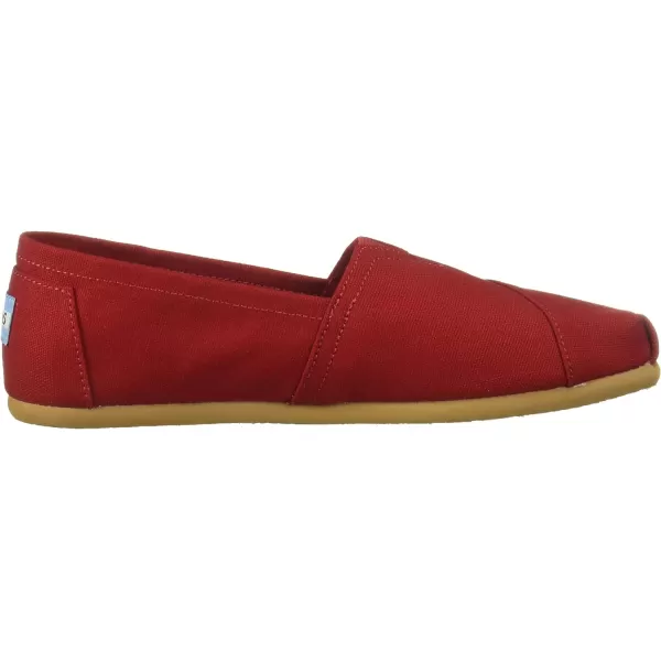 TOMS Womens Classic Core Alpargata SlipOnRed Canvas