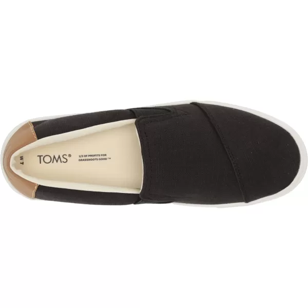 TOMS Womens Devon Slip On Sneakers Shoes Casual  BlueBlack Textured