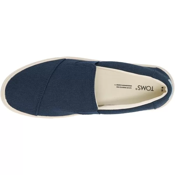 TOMS Womens Devon Slip On Sneakers Shoes Casual  BlueBlue