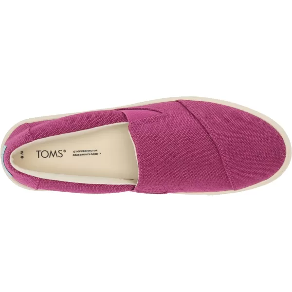 TOMS Womens Devon Slip On Sneakers Shoes Casual  BlueDark Fuchsia