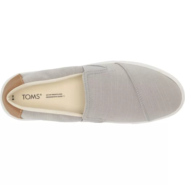 TOMS Womens Devon Slip On Sneakers Shoes Casual  BlueMid Grey Textured