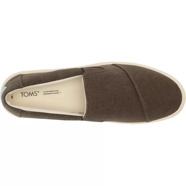 TOMS Womens Devon Slip On Sneakers Shoes Casual  BlueTarmac Olive