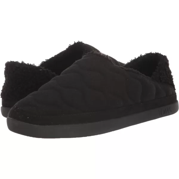 TOMS Womens Ezra SlipperBlack Quilted Felt