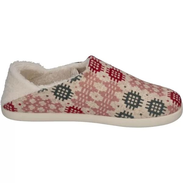 TOMS Womens Ezra SlipperNatural Welsh Plaid Repreve Twotone Felt