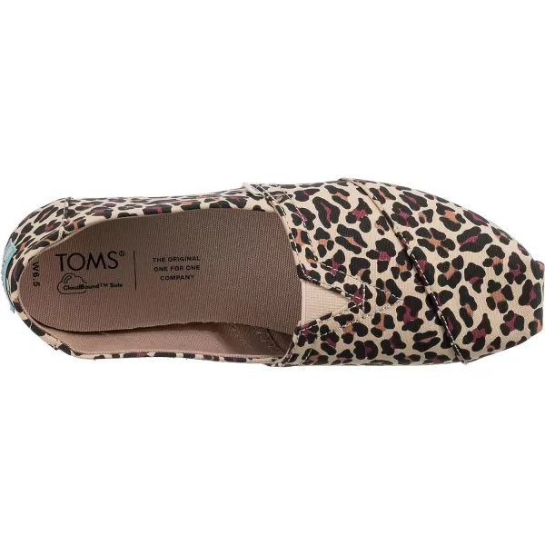 TOMS Womens Glitter Cheetah Print Womens Classics 10014953Beige Classic Leopard Print