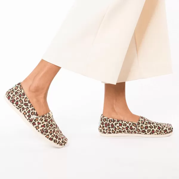 TOMS Womens Glitter Cheetah Print Womens Classics 10014953Beige Classic Leopard Print