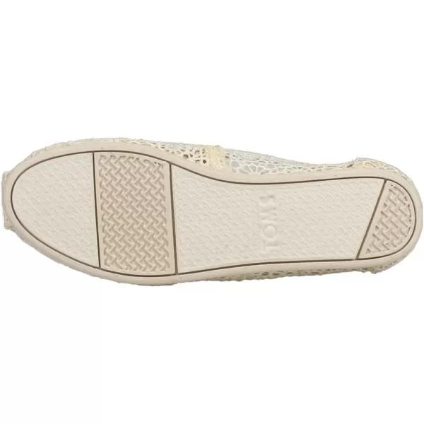 TOMS Womens Glitter Cheetah Print Womens Classics 10014953Beige White Natural Moroccan Crochet 101
