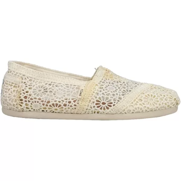 TOMS Womens Glitter Cheetah Print Womens Classics 10014953Beige White Natural Moroccan Crochet 101