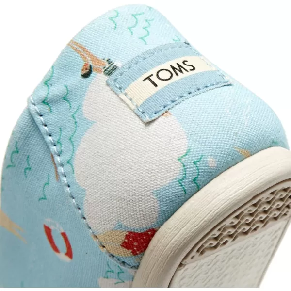 TOMS Womens Glitter Cheetah Print Womens Classics 10014953Blue Glow Swimmers