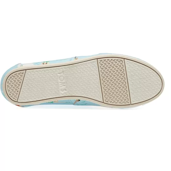 TOMS Womens Glitter Cheetah Print Womens Classics 10014953Blue Glow Swimmers