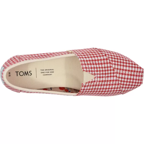 TOMS Womens Glitter Cheetah Print Womens Classics 10014953Cherry Tomato Gingh