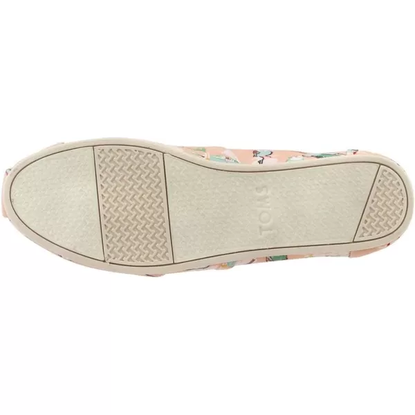 TOMS Womens Glitter Cheetah Print Womens Classics 10014953Coral Pink Kissy Birds