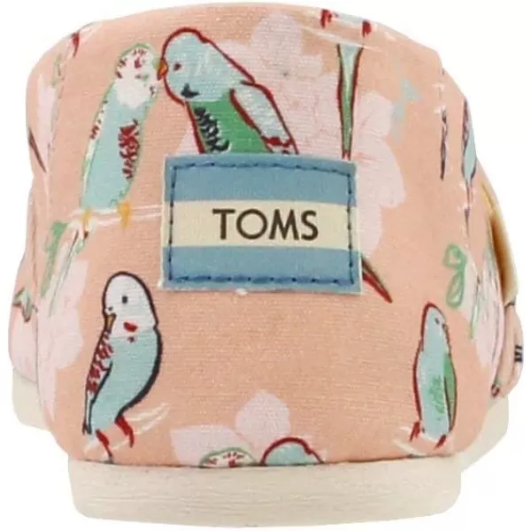 TOMS Womens Glitter Cheetah Print Womens Classics 10014953Coral Pink Kissy Birds