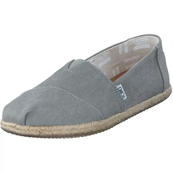 TOMS Womens Glitter Cheetah Print Womens Classics 10014953Drizzle Grey Washed Canvas Rope Sole
