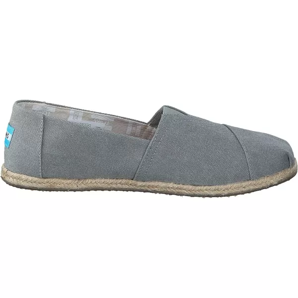 TOMS Womens Glitter Cheetah Print Womens Classics 10014953Drizzle Grey Washed Canvas Rope Sole