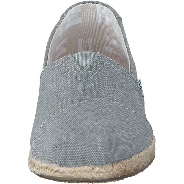 TOMS Womens Glitter Cheetah Print Womens Classics 10014953Drizzle Grey Washed Canvas Rope Sole