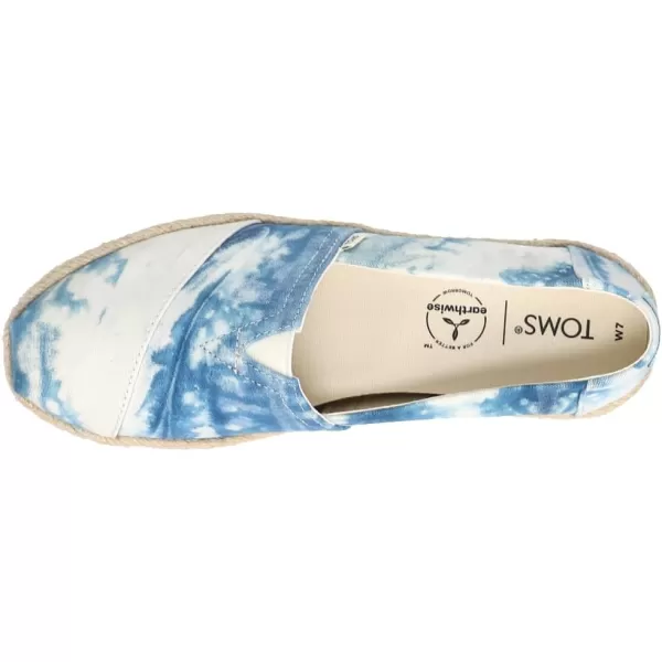 TOMS Womens Glitter Cheetah Print Womens Classics 10014953Indigo Tie Dye Canvas