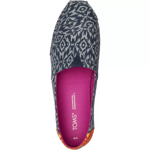 TOMS Womens Glitter Cheetah Print Womens Classics 10014953Navy Ikat Diamonds