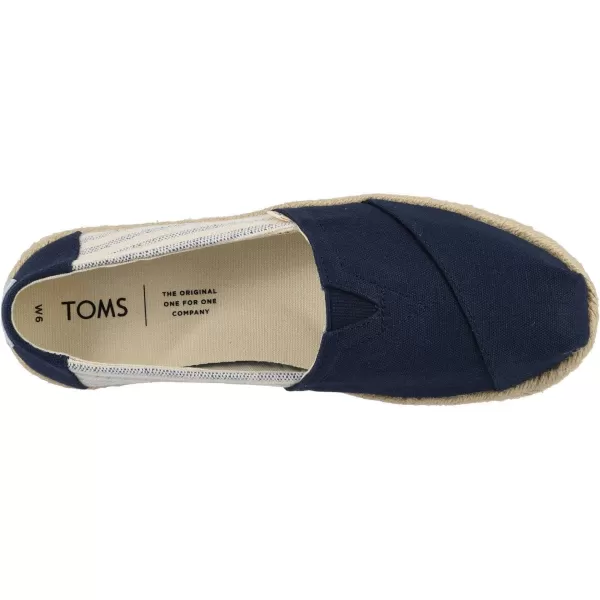 TOMS Womens Glitter Cheetah Print Womens Classics 10014953Navy Ivy League Stripes on Rope
