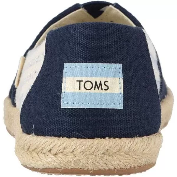 TOMS Womens Glitter Cheetah Print Womens Classics 10014953Navy Ivy League Stripes on Rope